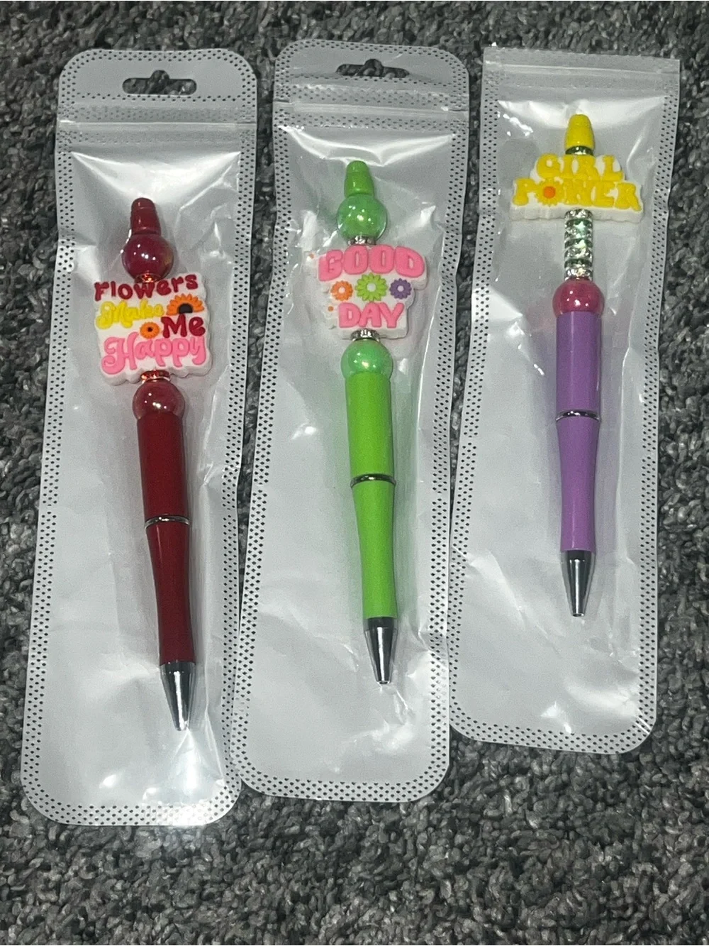 🌸✨ NEW Cute Inspirational Pens – Set of 3 ✨ 🌼